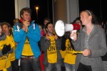 Lübeck kämpft protestiert anlässlich der Wahl von Jost de jager zum Spitzenkandidaten der CDU.