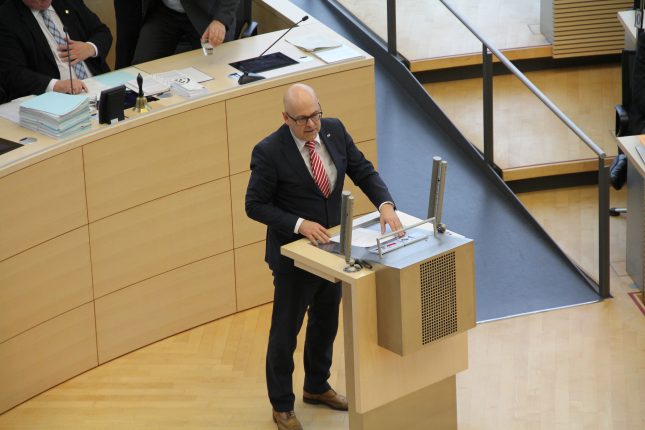 Ministerpräsident Torsten Albig bei einer Rede im Landtag.